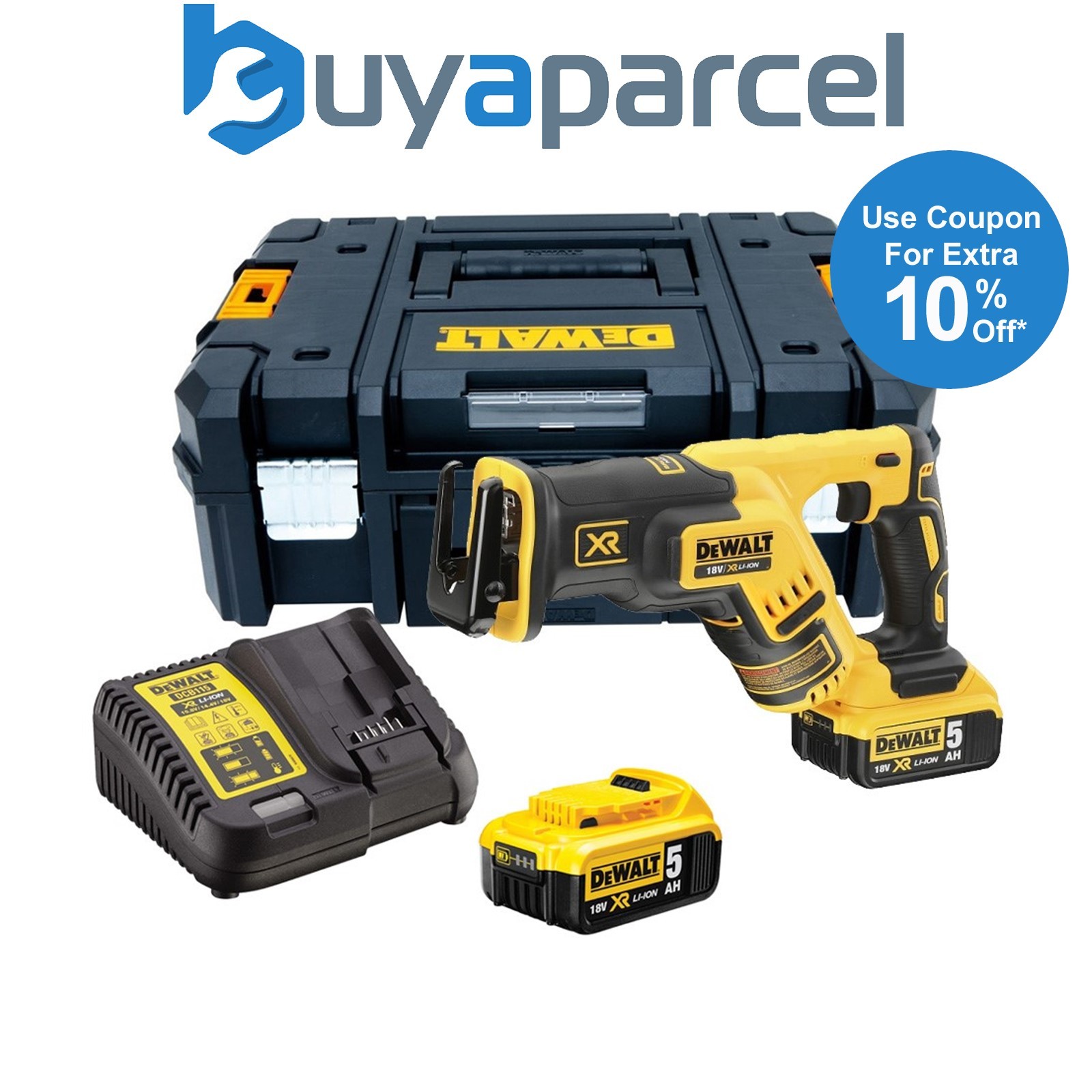 Dewalt DCS367P2 18v XR Compact Brushless Reciprocating Saw - 2 x 5.0ah Battery