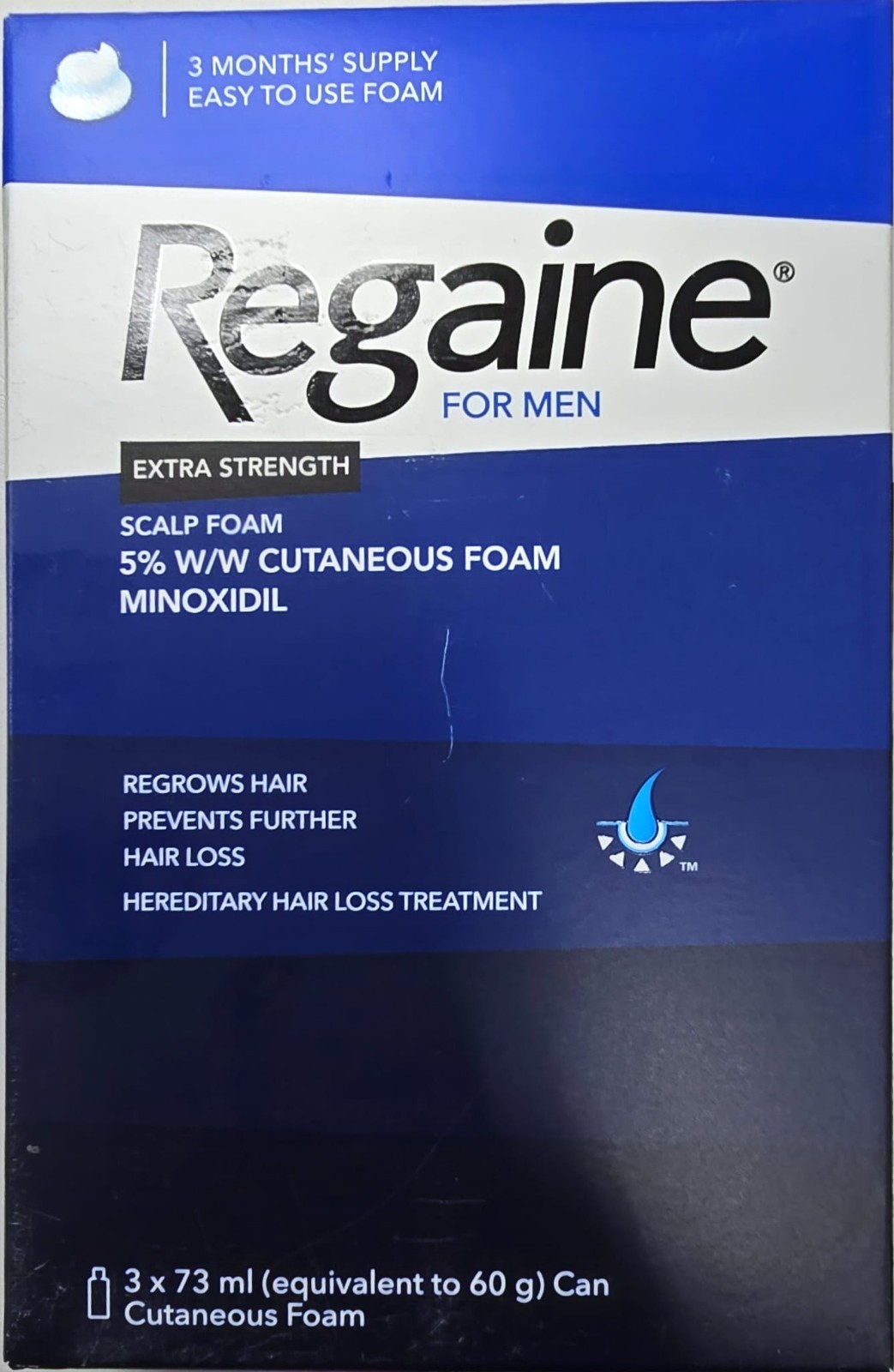 Regaine for Men Hair Regrowth Foam 3x73ml