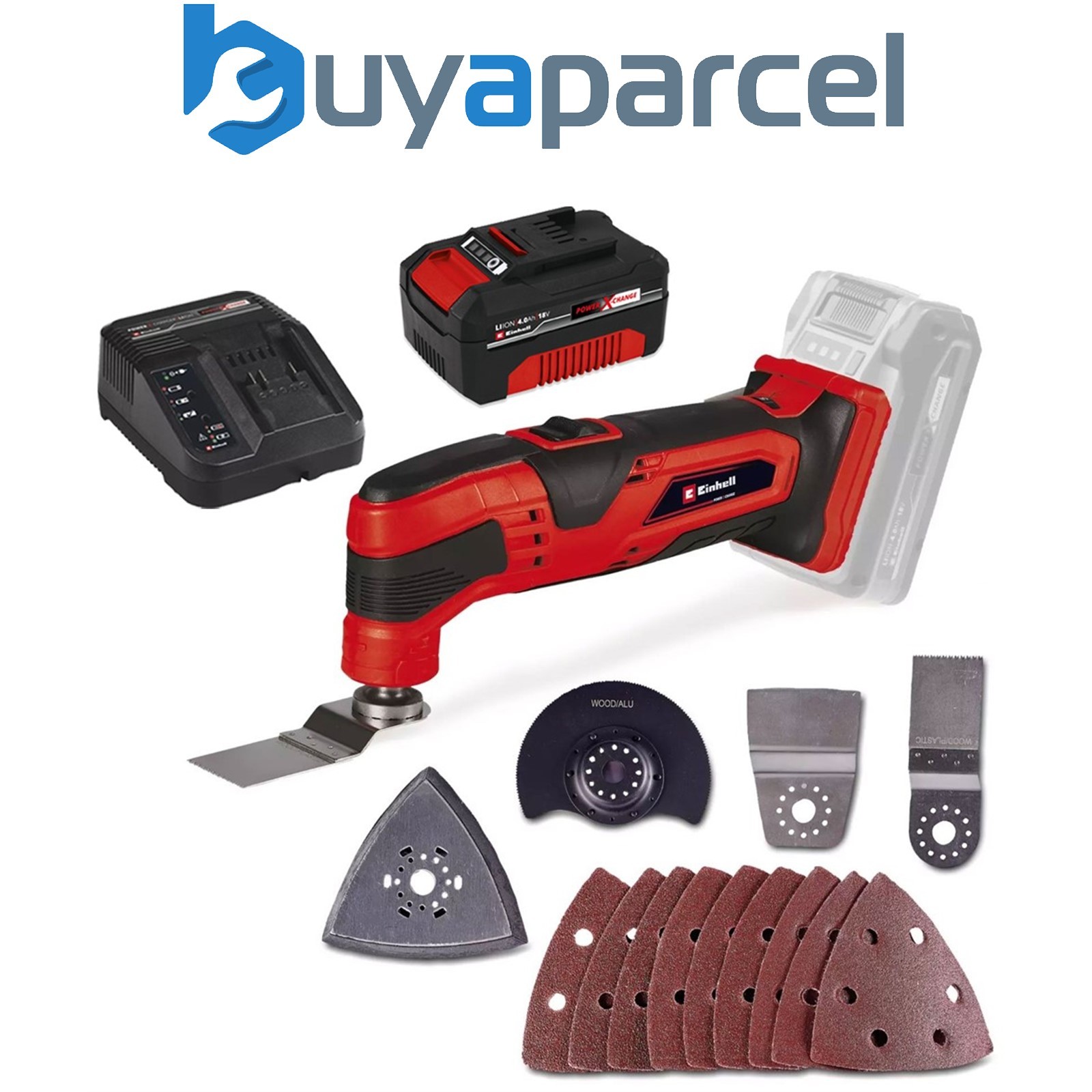 Einhell 18v Cordless Multi Tool TC-MG 18 Li-Solo Power X-Change + 4ah Battery