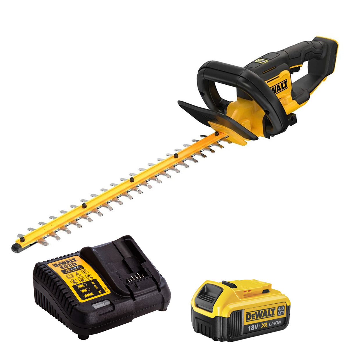 Dewalt DCMHT562N-XJ 18V XR 55cm Hedge Trimmer with 1 x 4.0Ah Battery & Charger