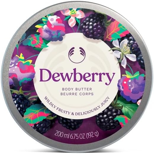 The Body Shop Dewberry Body Butter (1x 200ml) Intensive Moisturiser for Dry Ski