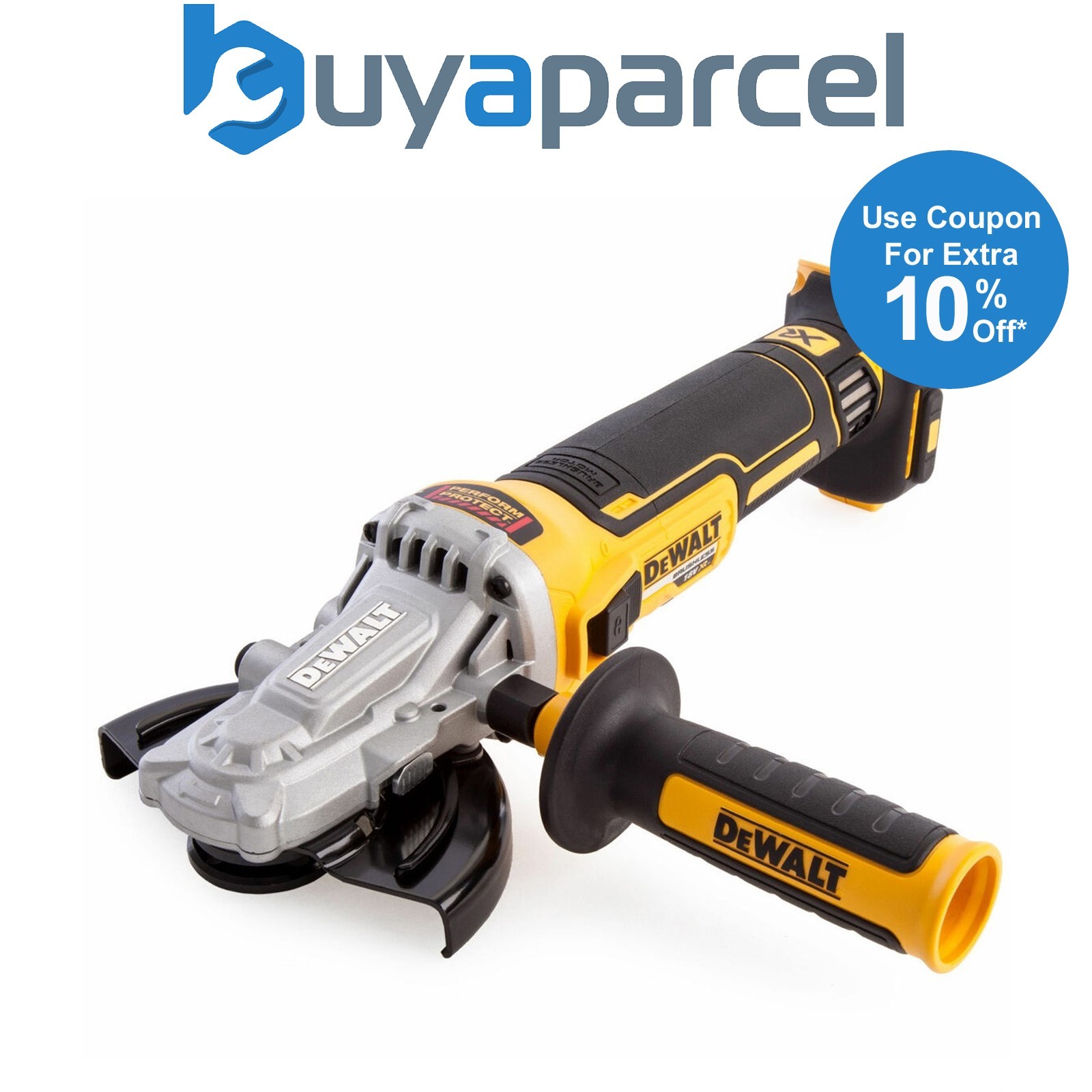 Dewalt DCG405FN 18v XR Brushless Cordless 125mm Flathead Angle Grinder - Bare