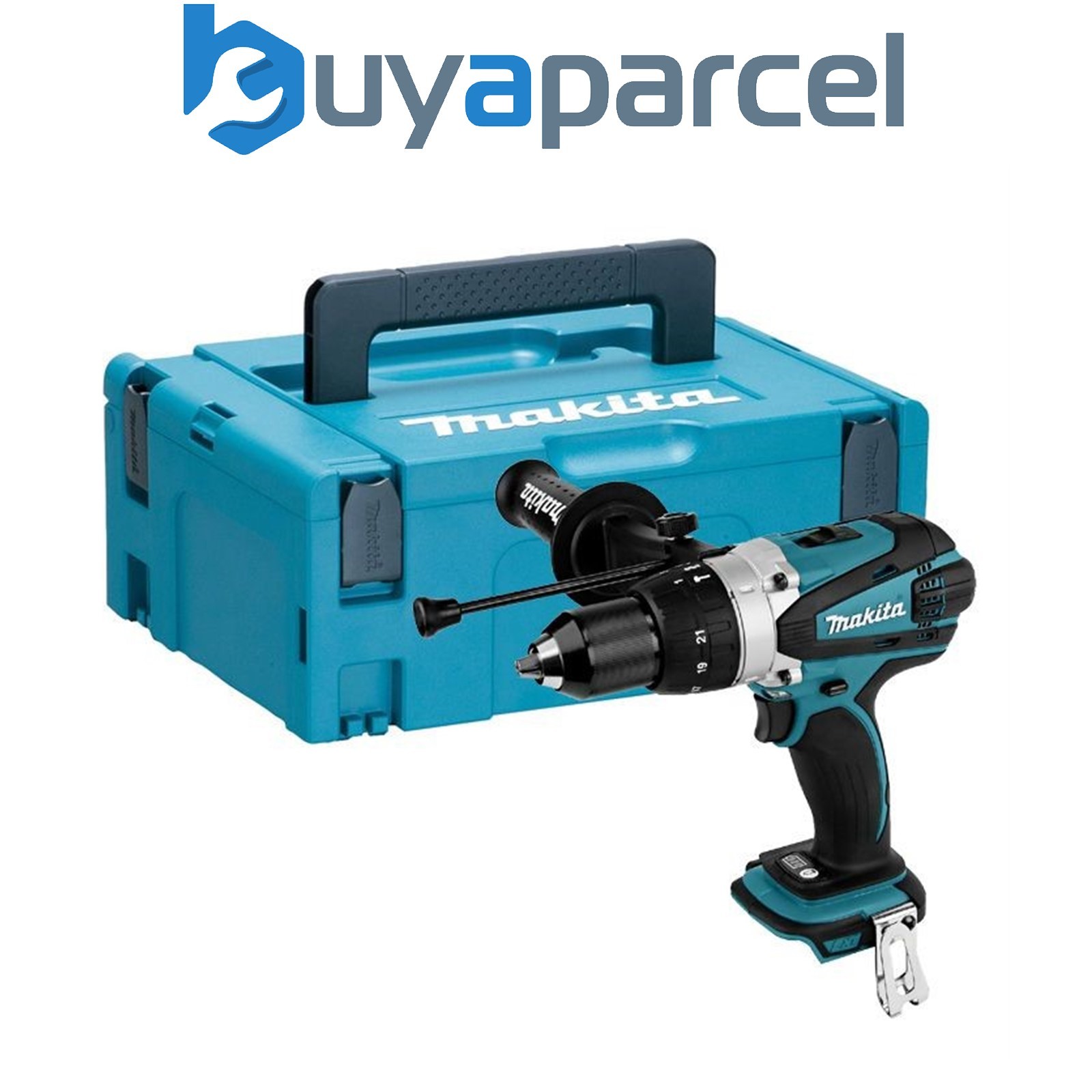 Makita DHP458Z 18v Lithium Ion LXT Combi Hammer Drill + MakPac Case - Bare Unit