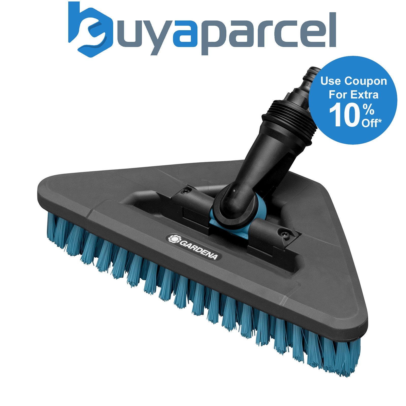 Gardena Cleansystem Handle Brush Hard Flex Corner Angled Large Patio Cleaning