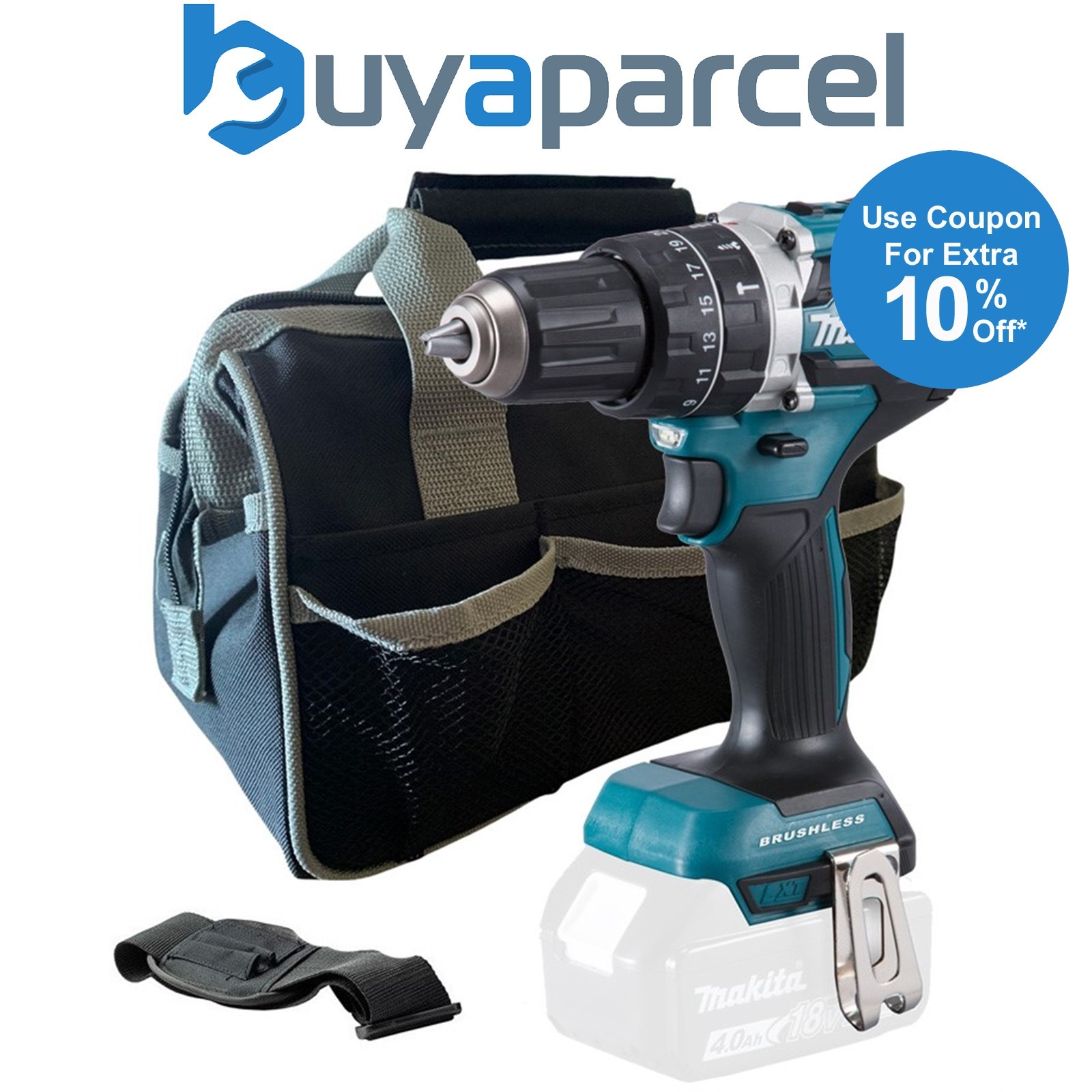 Makita DHP484Z 18V LXT Lithium Ion Brushless Combi Hammer Drill Bare + Tool Bag