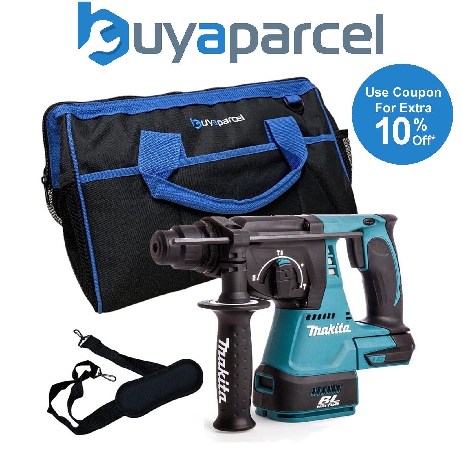 Makita DHR242Z 18V LXT Lithium 3 Mode 3KG SDS Rotary Hammer Drill Brushless +Bag