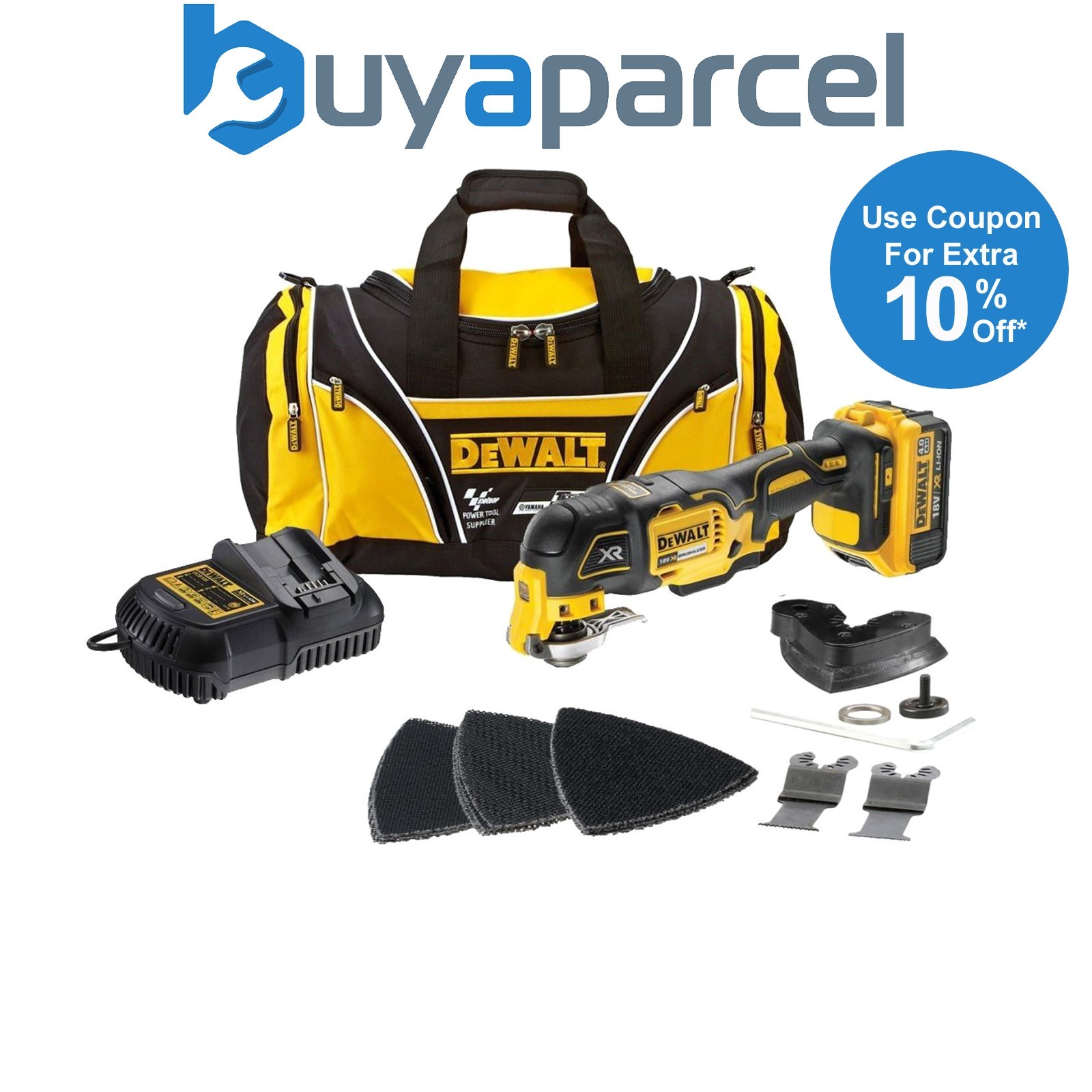 Dewalt DCS355M1 18v XR Cordless Brushless Oscillating MultiTool +1 x 4.0Ah Batt