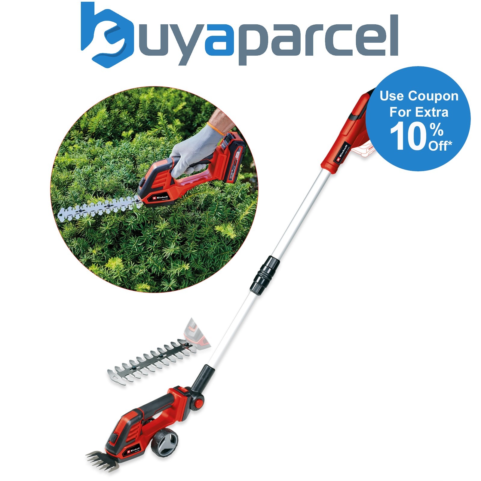 Einhell 18v Cordless Grass Shear Pruner Hedge Cutter GE-CG 18/100 Li T-Solo PXC