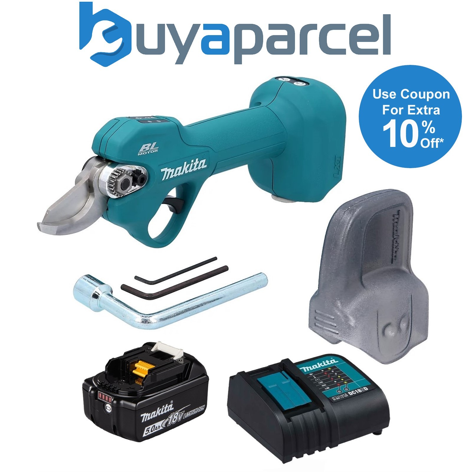 Makita DUP181 18V LXT Cordless Brushless Pruning Shears + 5ah Battery + Charger