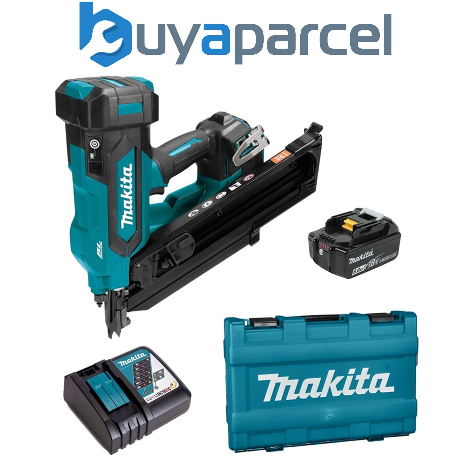 Makita DBN900ZK 18v LXT Brushless 90mm Gasless Framing Nailer + Case + 6.0Ah