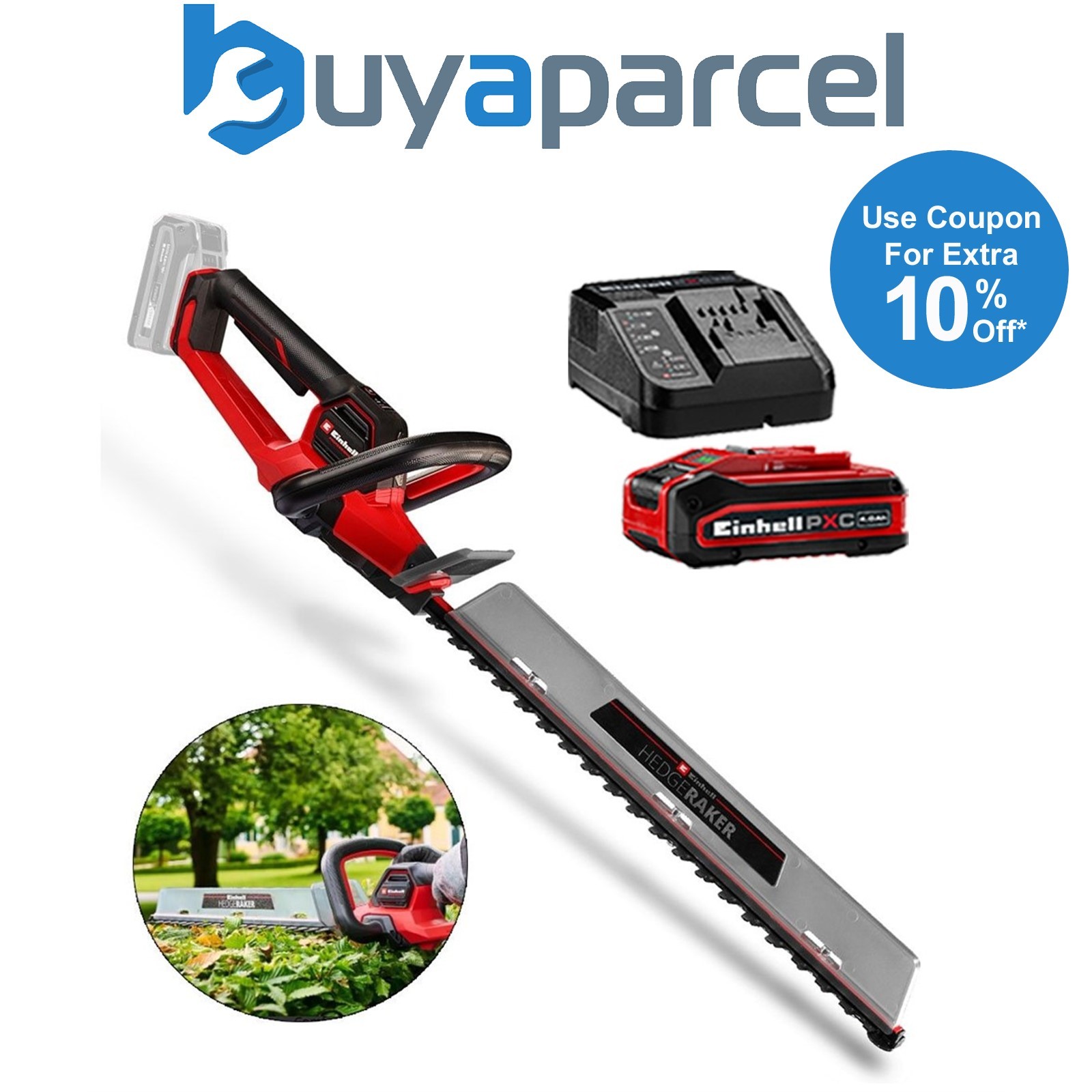 Einhell Professional 56cm Cordless Brushless Hedge Trimmer GP-CH 18/50 + 4AH Kit