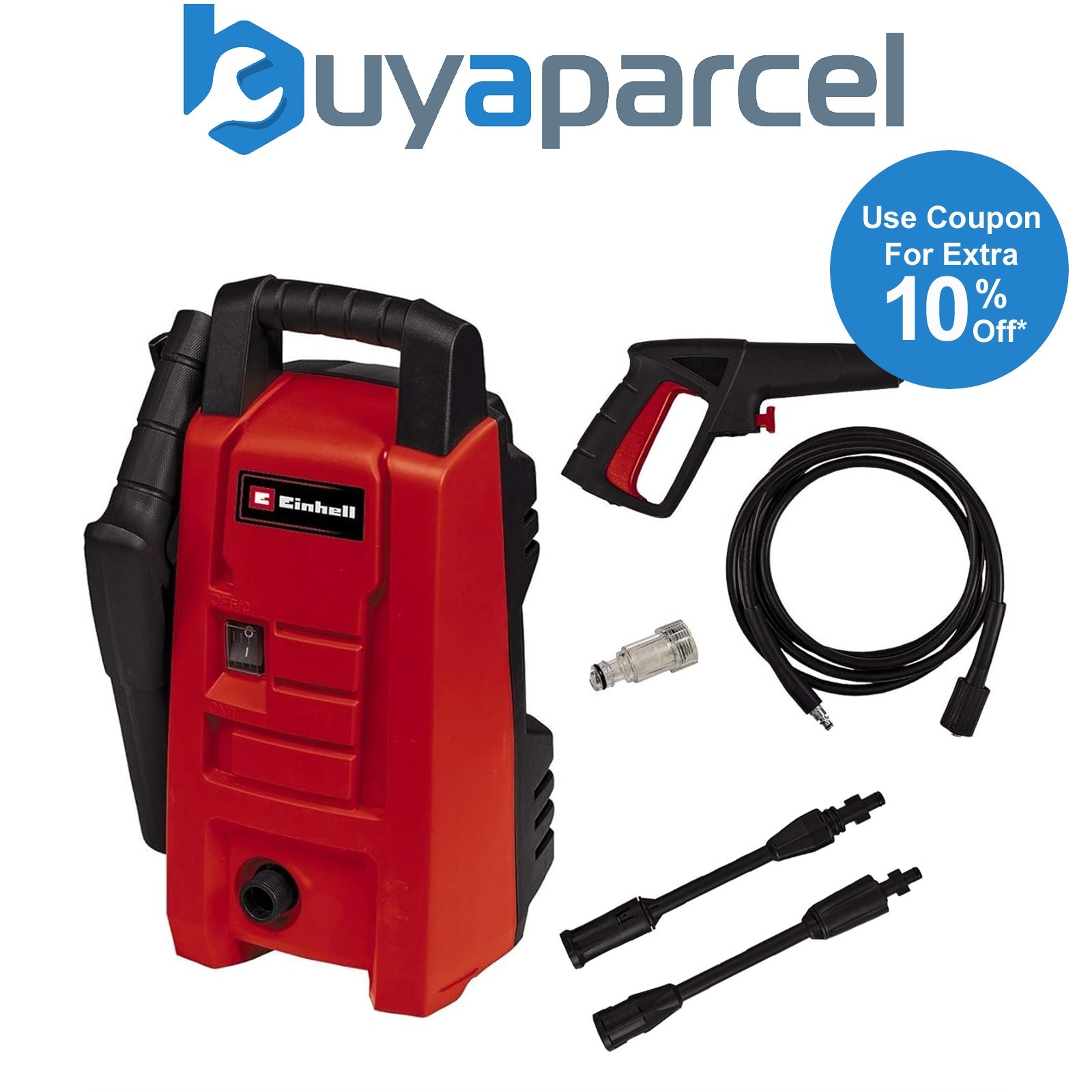 Einhell Pressure Washer TC-HP 90 1200W 90 Bar Power + Jet-Wash Accessories