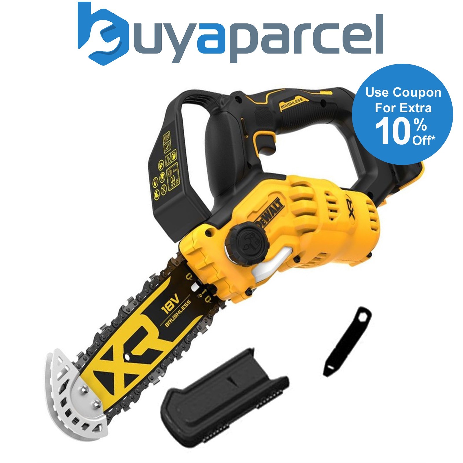 Dewalt DCMPS520N 18v 20cm Cordless Brushless Pruning Saw One Handed Chainsaw