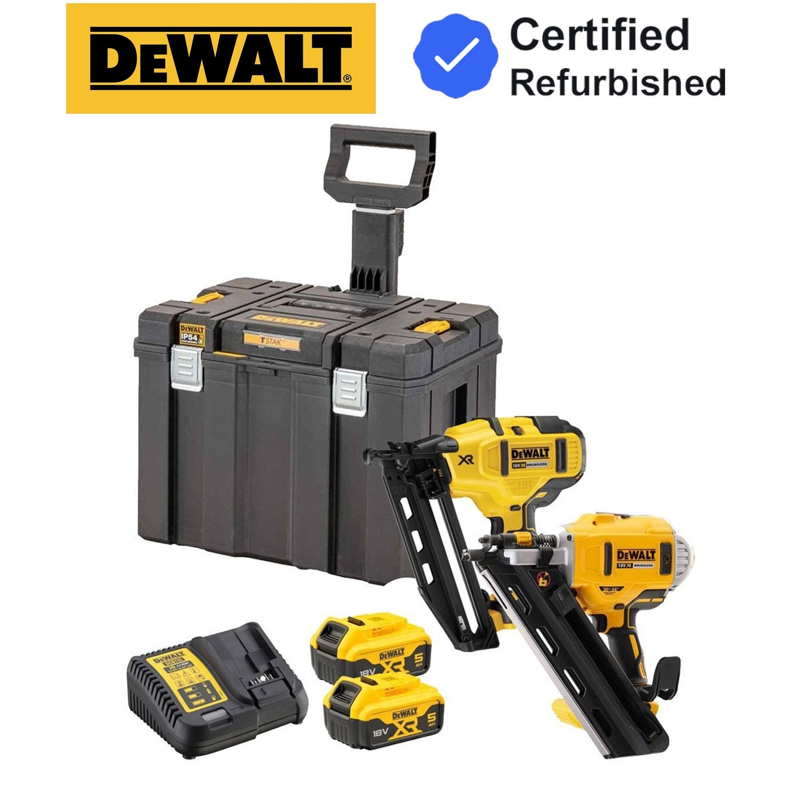 Dewalt DCK264P2T 18v XR Nailer Twin Pack DCN692 First Fix + DCN660 Second Fix