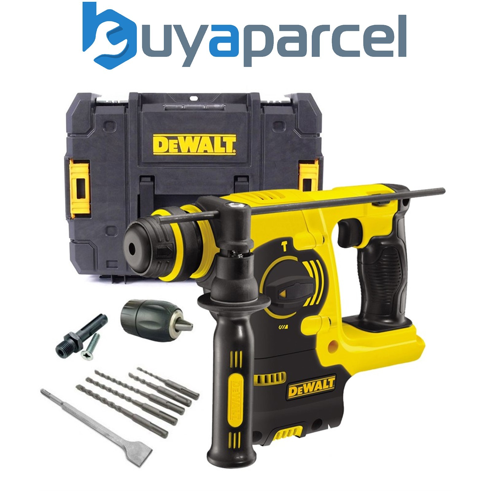 Dewalt DCH253N 18v 3kg SDS+ Rotary Hammer Drill Bare + Tstak Case + Chuck +Bits
