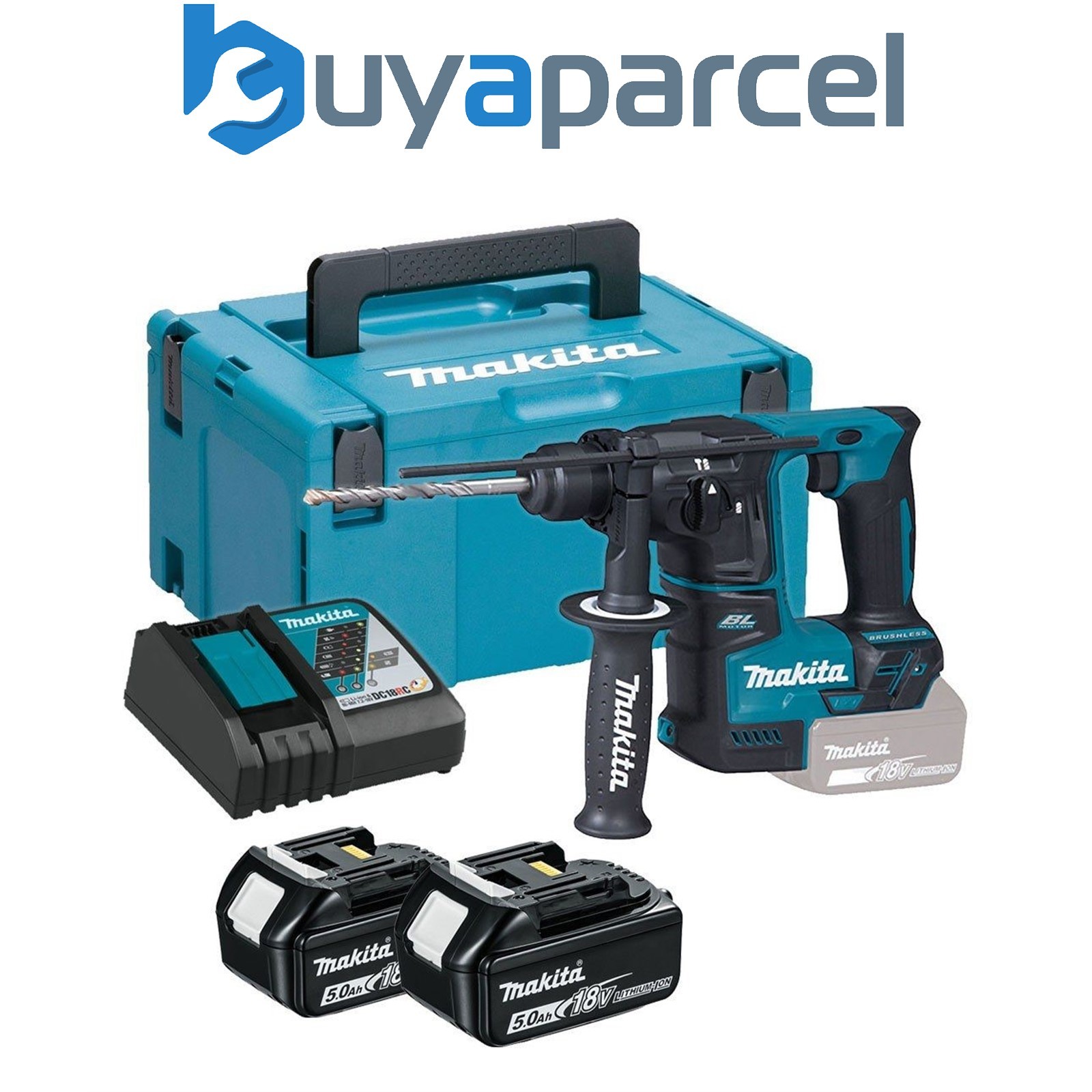 Makita DHR171RTJ 18V Cordless Brushless SDS Plus Rotary Hammer Drill - 2 x 5.0ah