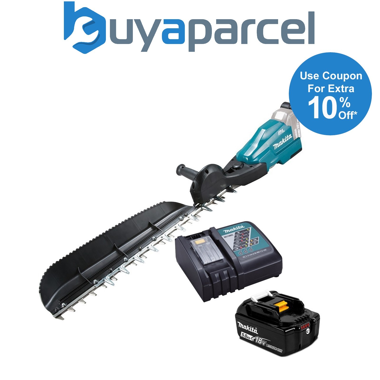 Makita DUH754S 75cm 18v Brushless Single Sided Hedge Cutter Trimmer 1 x Battery