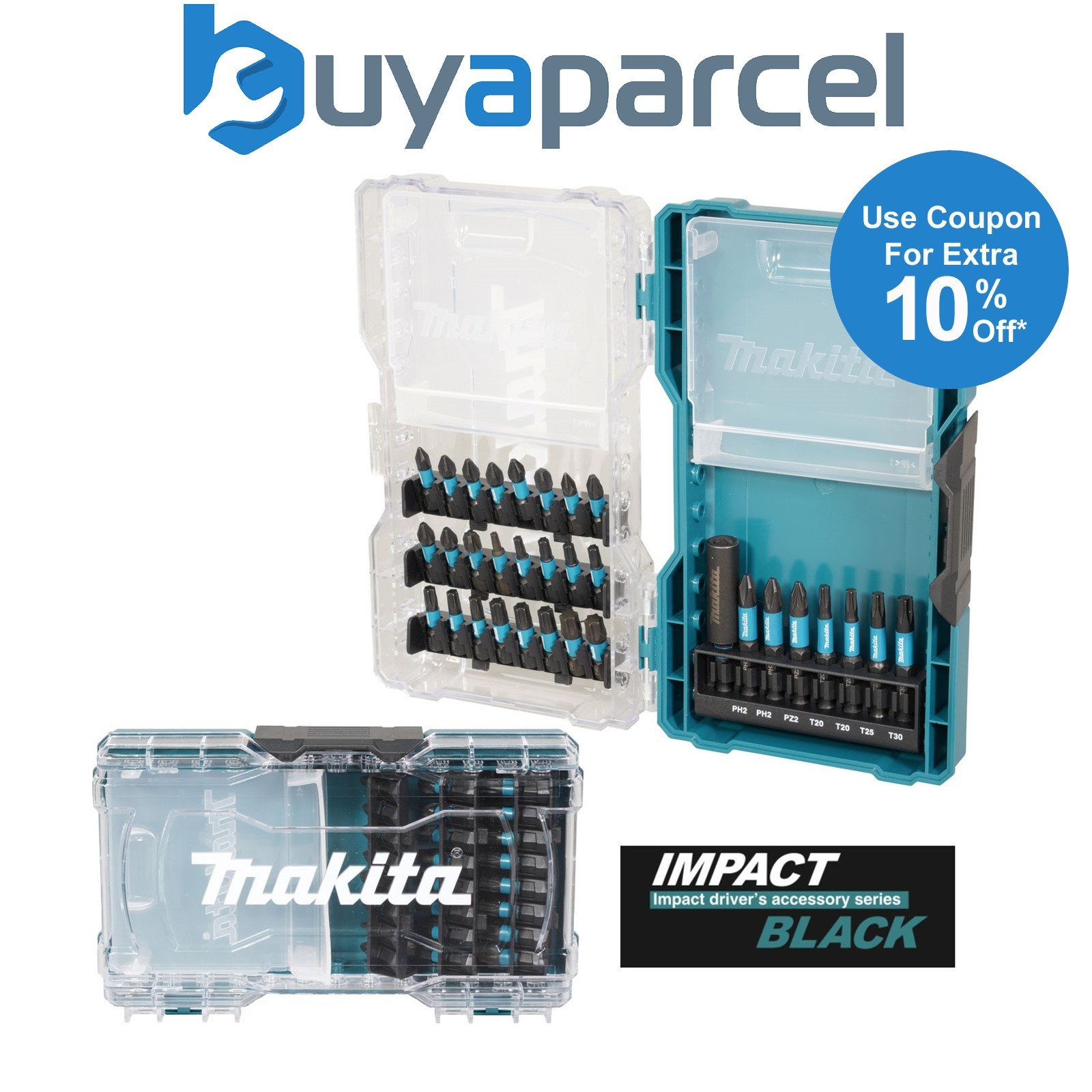 Makita 32 Piece Impact Black Screwdriver Bit Set Pozi 50mm 25mm Impact Driver