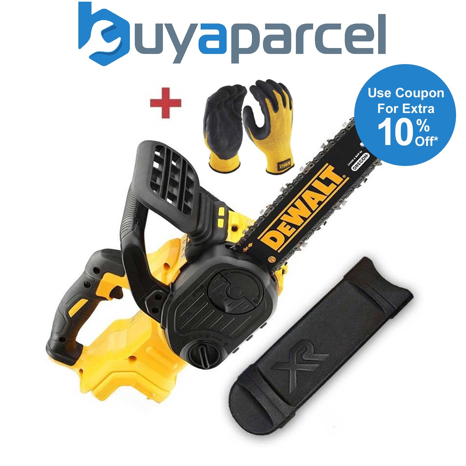 Dewalt DCM565N 18v XR 30cm Cordless Chainsaw Brushless Bare DCM565N-XJ + Gloves