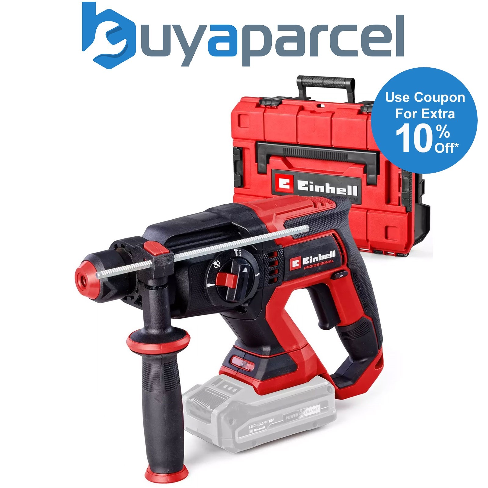 Einhell Professional 18v Cordless SDS Hammer Drill TP-HD 18/22 D Li BL + Case