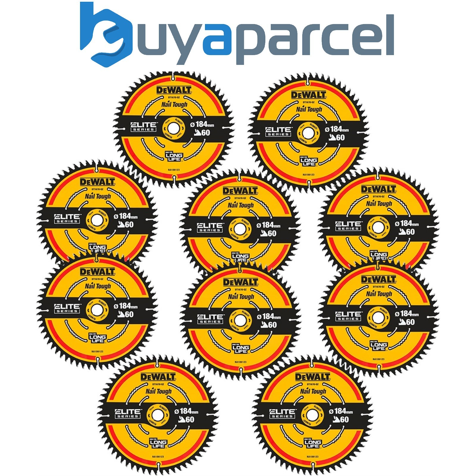 10 x Dewalt DT1670 ELITE EXTREME Cordless Mitre Saw Blade DCS365 184mm 60 Tooth