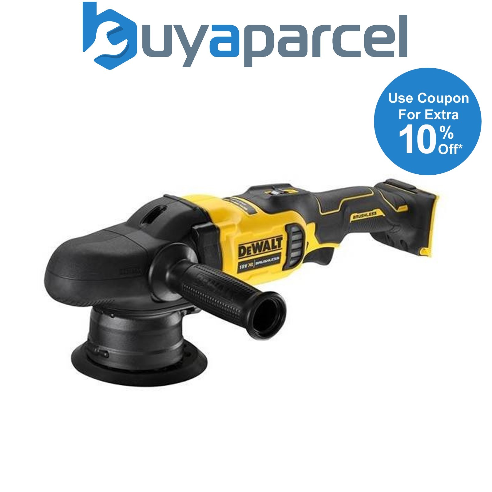 Dewalt DCM848N 18v Brushless Dual Action Polisher 125mm Bare Unit DCM848N-XJ