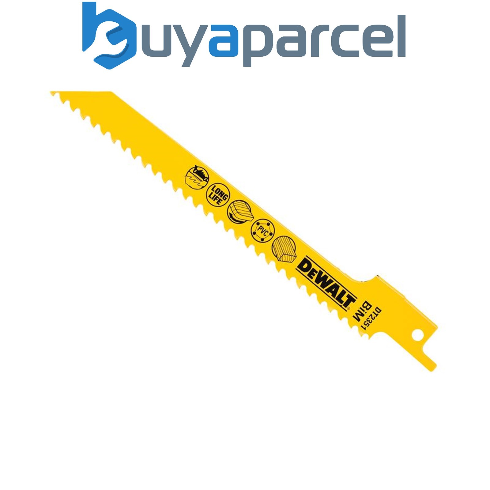 5 x Dewalt DT2351-QZ Bi-Metal Reciprocating Blade Wood Fine Fast Cuts 152mm x 6