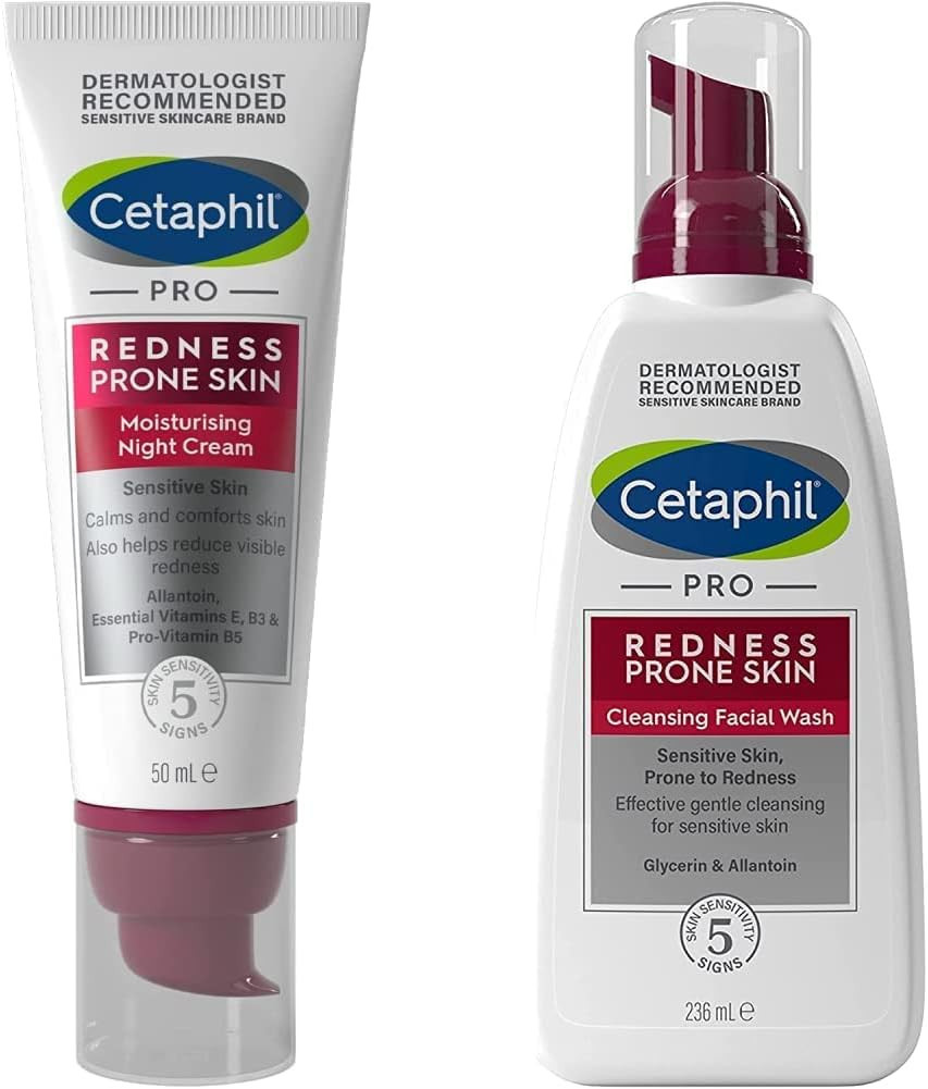 Cetaphil PRO Night Cream, 50ml, Moisturiser For Sensitive & Redness Prone Skin,