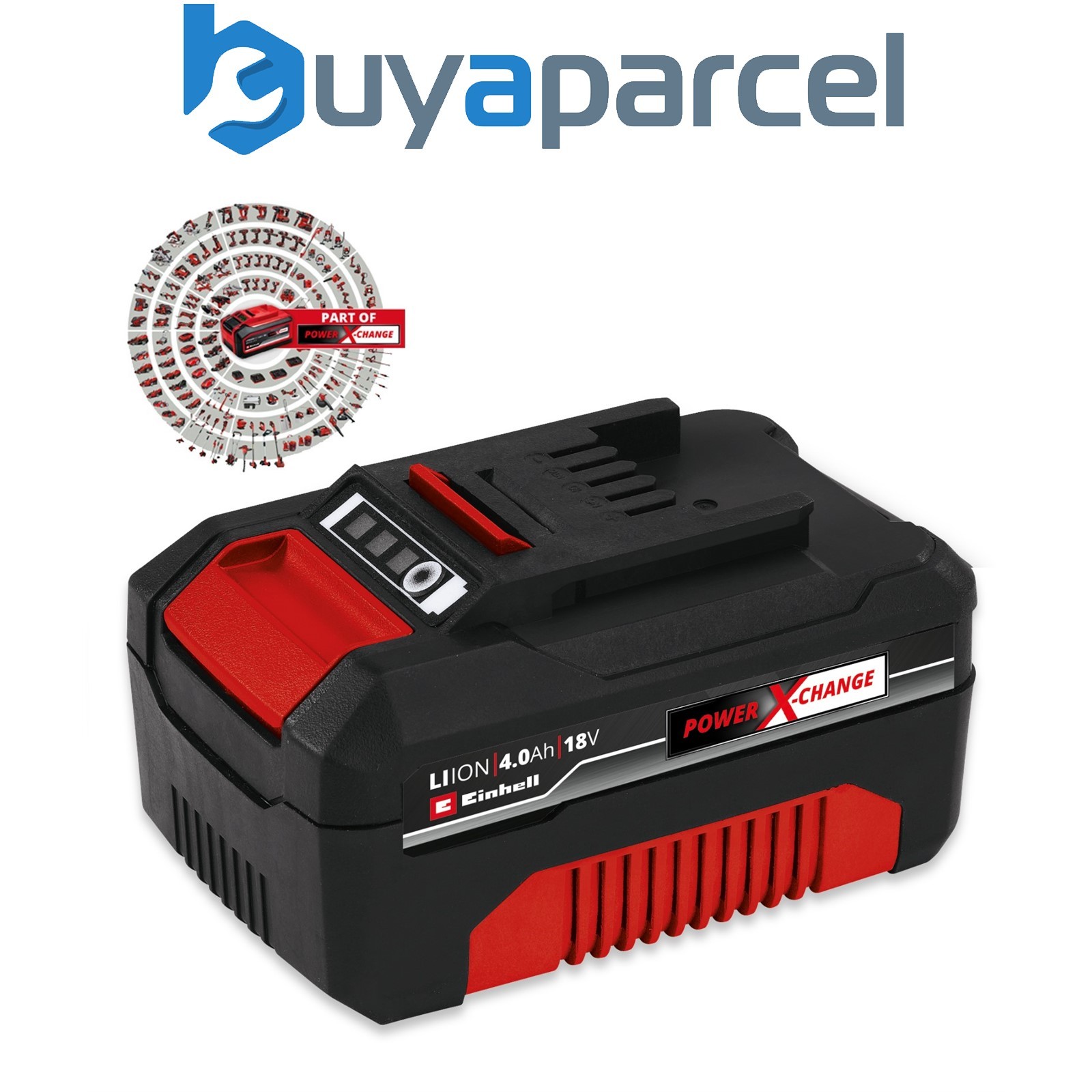 Einhell 4.0Ah 18V Battery Power X-Change PXC Rechargeable Dust Resistant LED