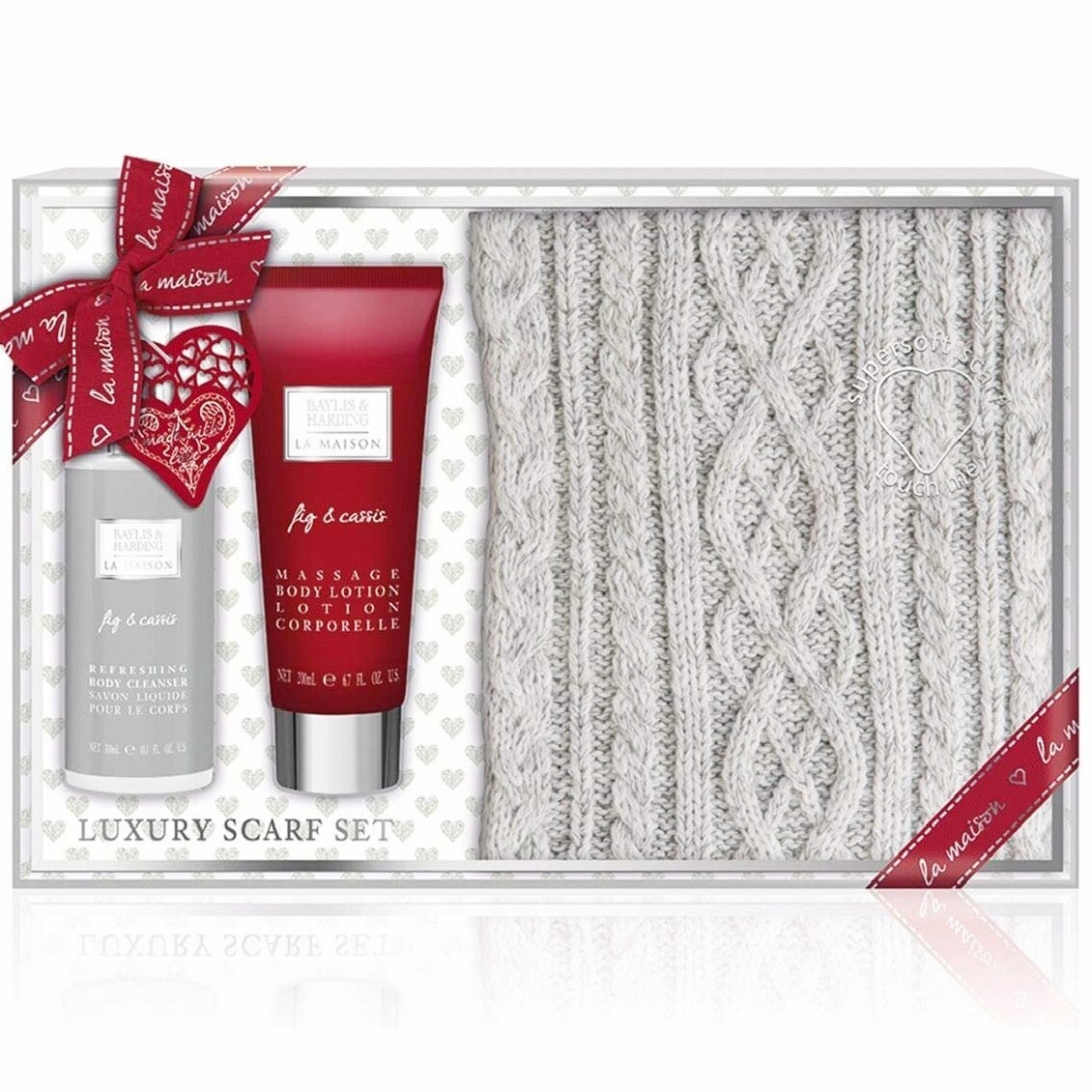 Baylis Harding Scarf Gift Set Fig Cassis Luxury Bath Set Women Mum Mother's Day