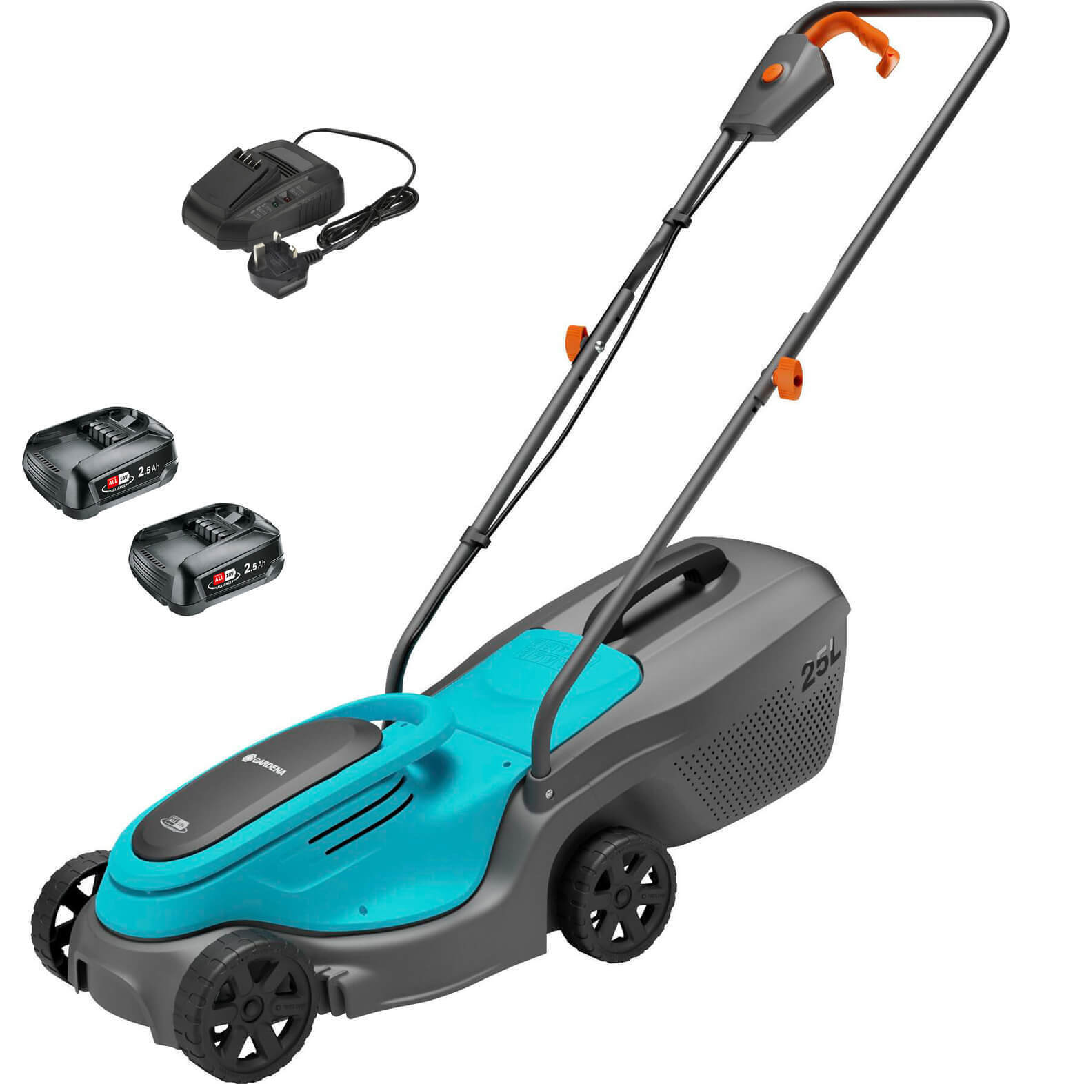 Gardena POWERMAX 30 P4A 18v Cordless Rotary Lawnmower 300mm 2 x 2.5ah Li-ion