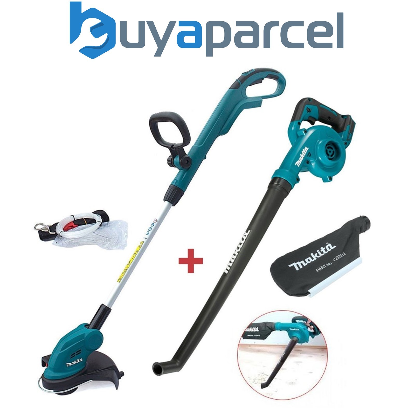 Makita DUR181Z LXT 18v LXT Cordless Grass Line Trimmer Strimmer + Blower Vacuum