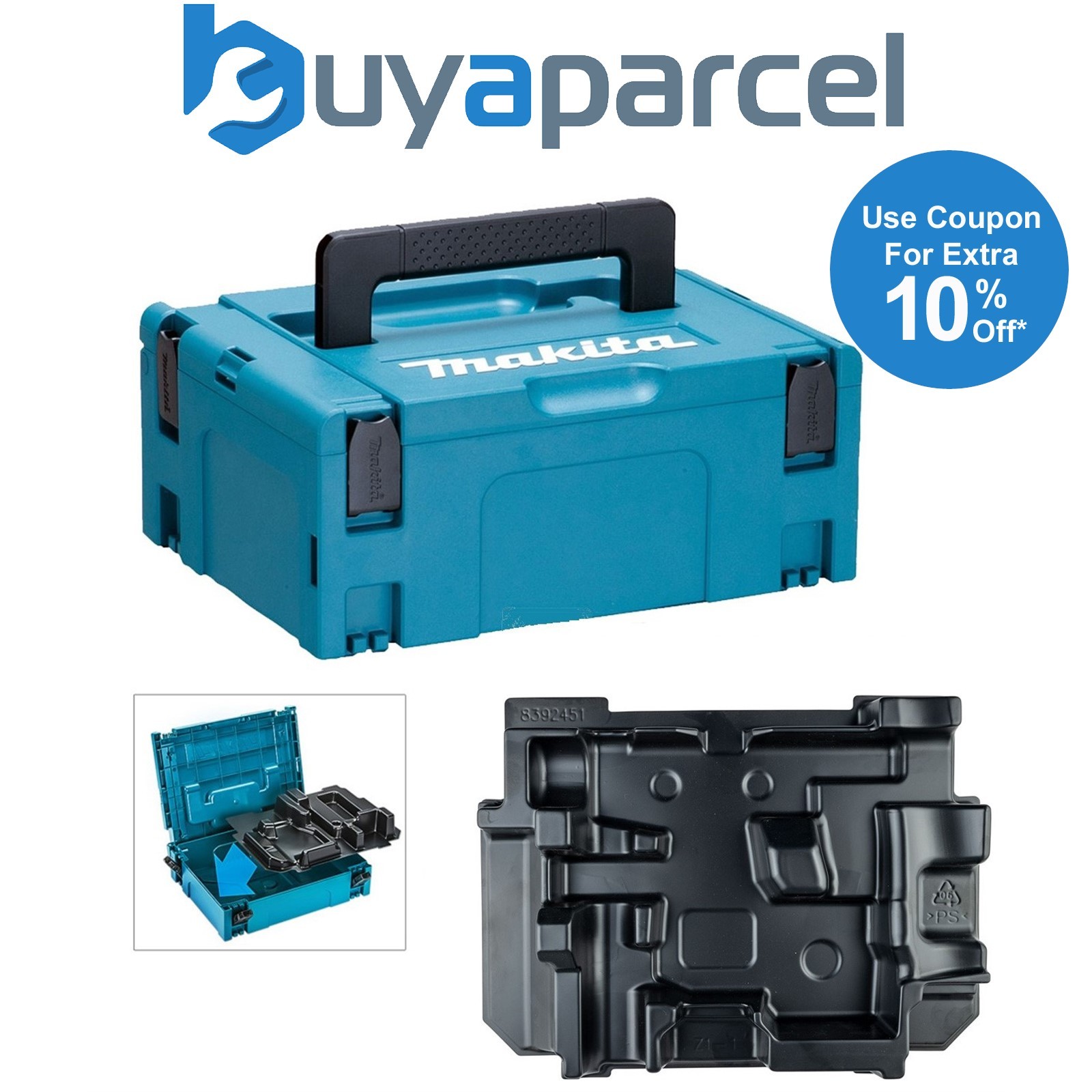 Makita 12v Max 10.8v HR166 HR140 SDS Makpac Tool Case and Inlay for Type 2 Case