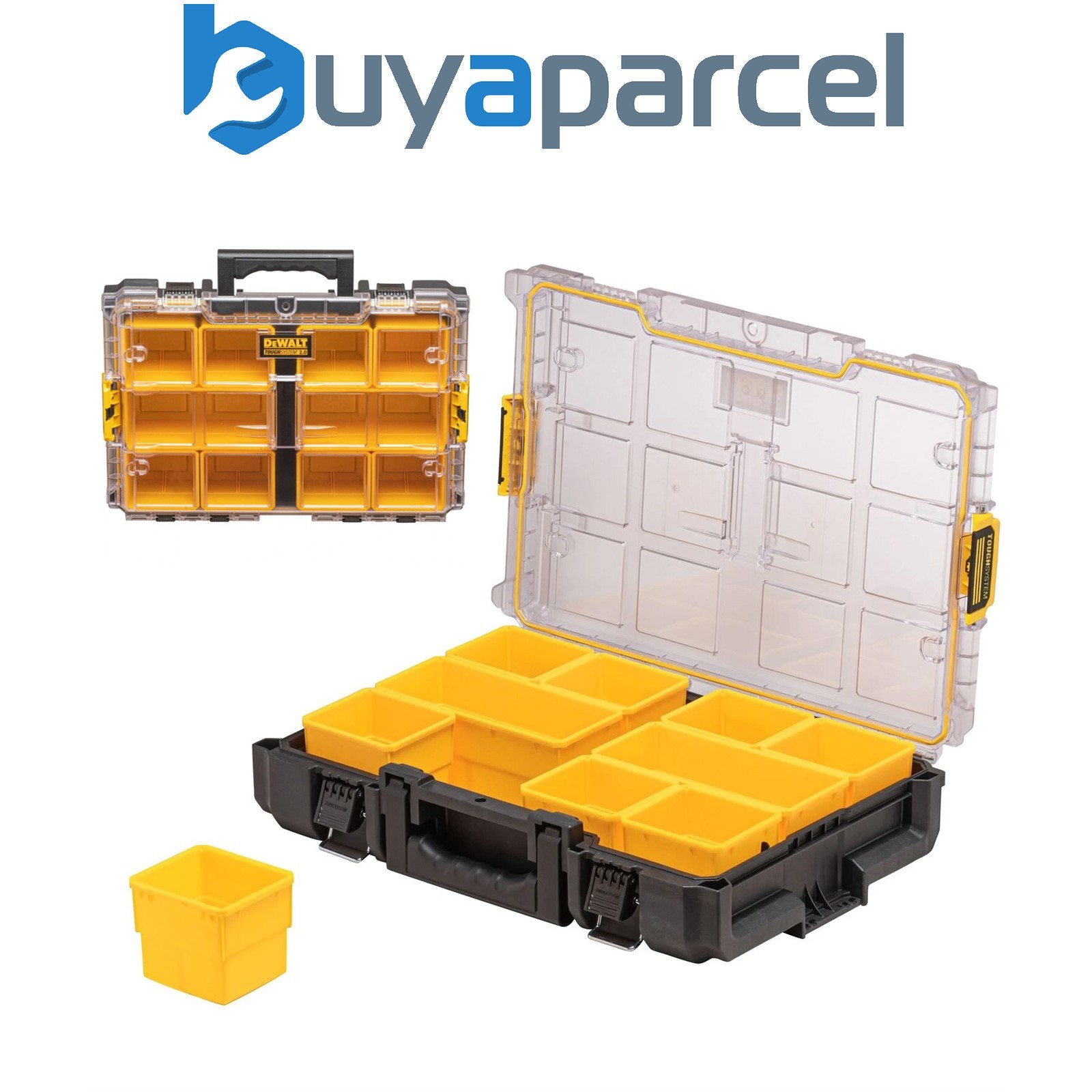 Dewalt DWST83394-1 DS100 Toughsystem 2.0 Toolbox Organiser Clear Lid + 10 Pots
