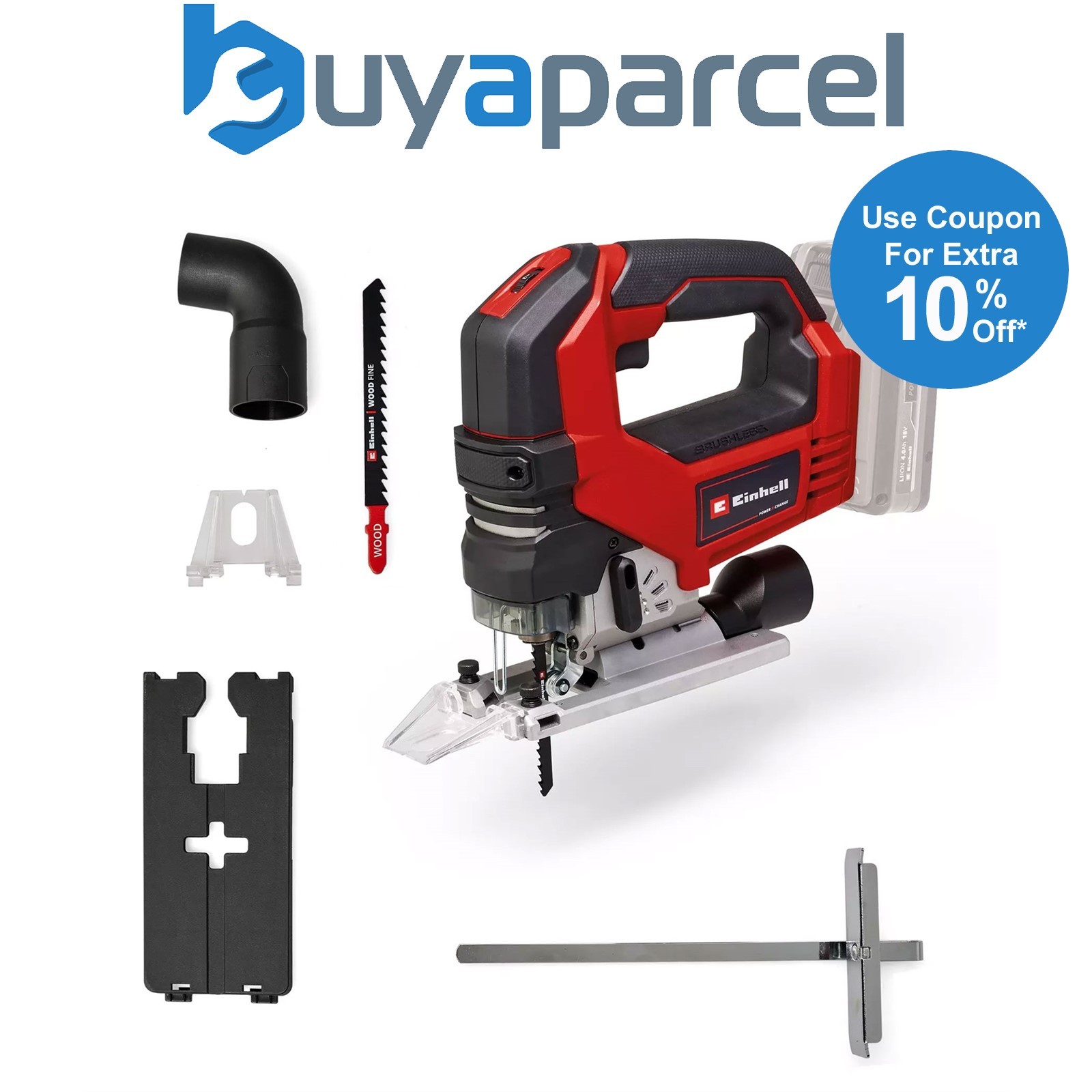 Einhell Professional 18v Cordless Brushless Jigsaw TP-JS 18/135 Li BL + Blade