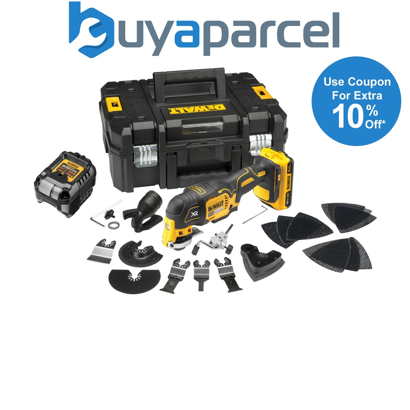 Dewalt DCS355D1 18v XR Oscillating Multi Tool + 35 Piece Accessory + TStak Case