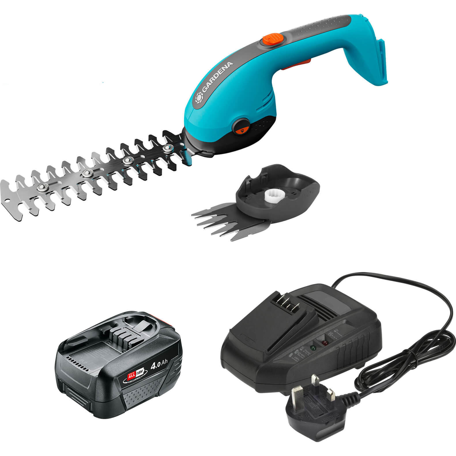 Gardena POWERCUT 20 P4A 18v Cordless Grass and Shrub Shears 1 x 4ah Li-ion