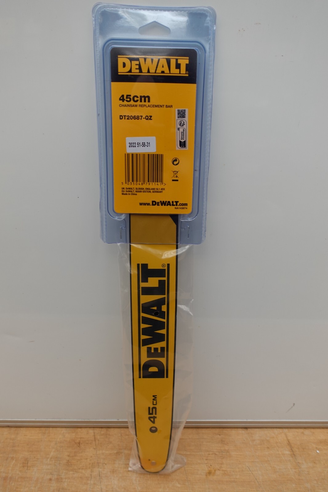 DEWALT DT20687 18" 45CM 54V FLEXVOLT DCMCS574 CHAINSAW BAR ONLY