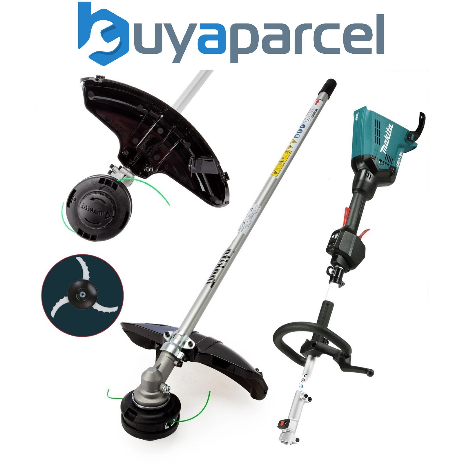 Makita DUX60Z Brushless 18v / 36v Split Shaft Multi Tool Brush Cutter Blade Head