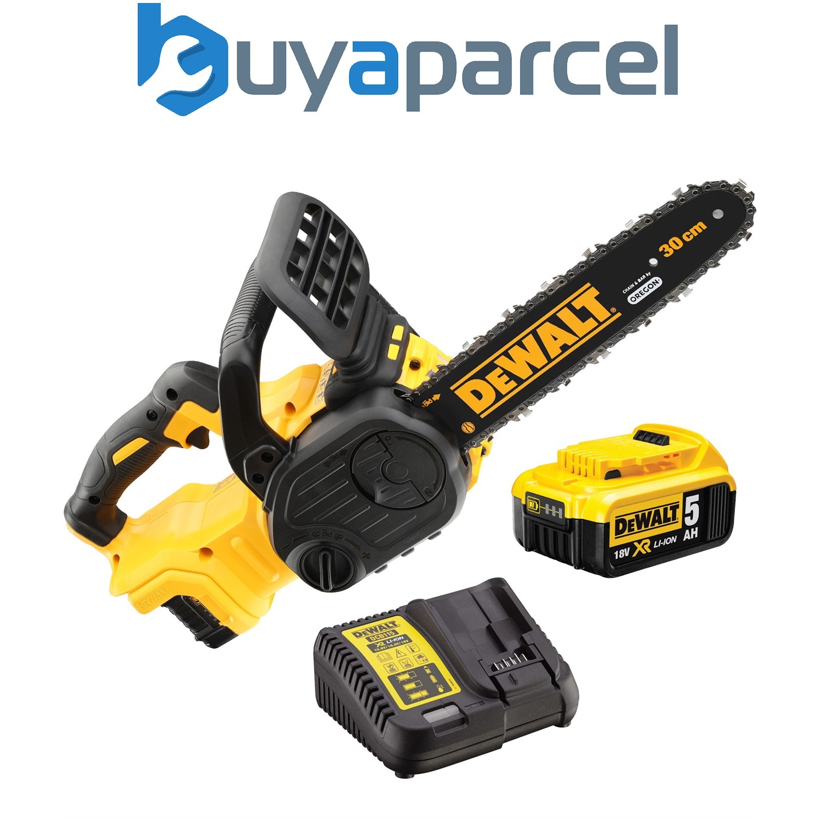 Dewalt DCM565P1 18v XR 30cm Cordless Chainsaw Brushless - 1 x 5.0ah Battery