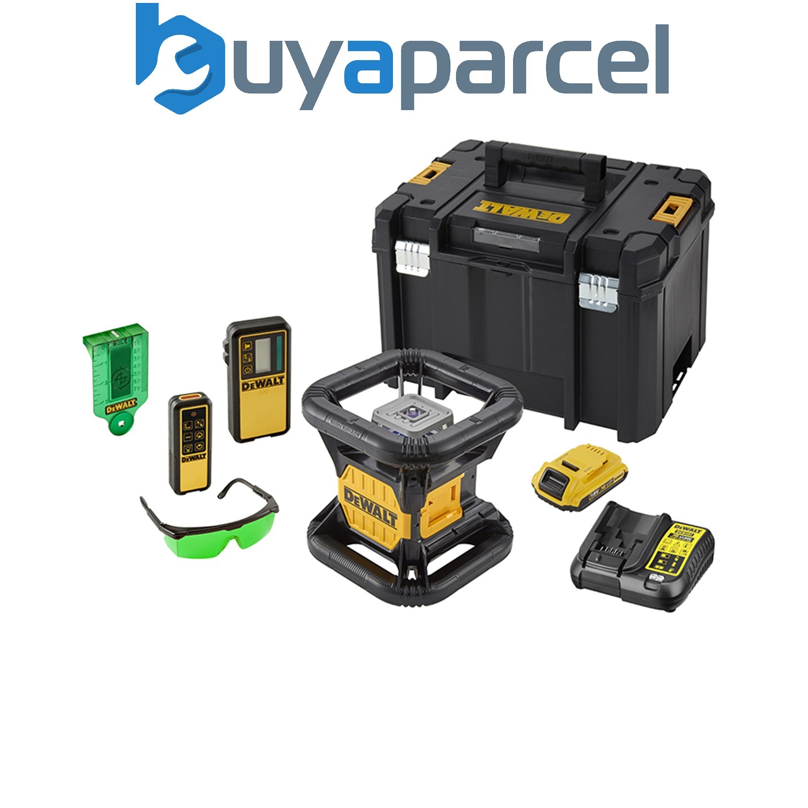 Dewalt DCE079D1G-GB Green Rotary Laser Kit 18V 1 x 2.0Ah Li-ion DEW079D1G