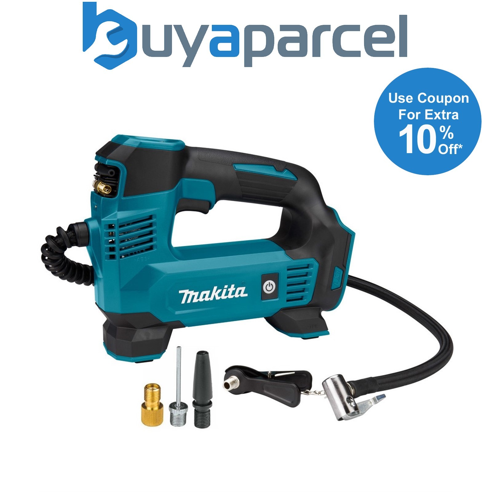 Makita DMP180Z 18V LXT Lithium Ion Cordless Inflator Digital Bare + Adapters