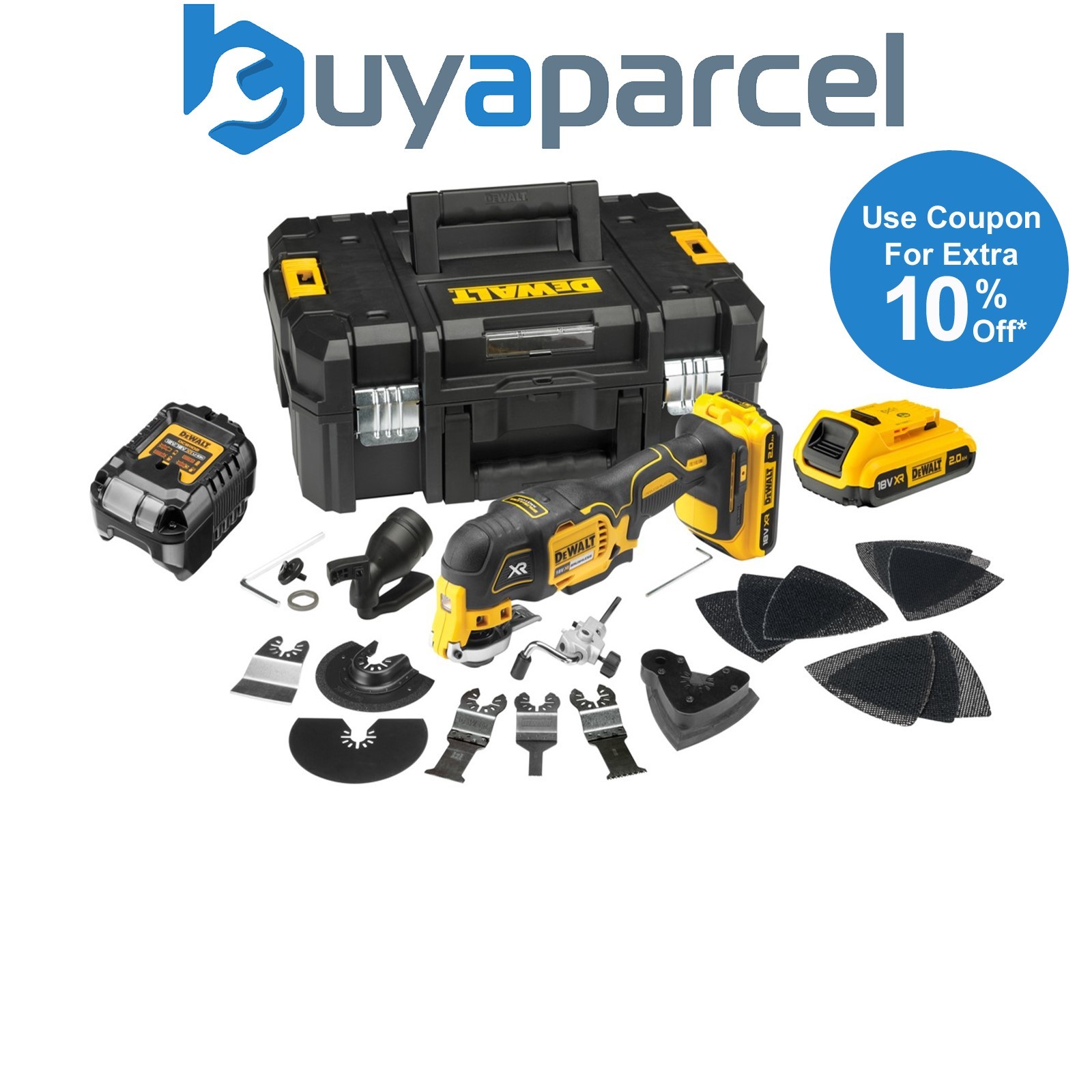 Dewalt DCS355D2 18v XR Oscillating Multi Tool + 35 Piece Accessory + TStak Case