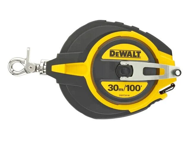 Dewalt 30m 100ft Steel Long Surveyors Tape Measure Reel,Width 12mm,DWHT0-34144