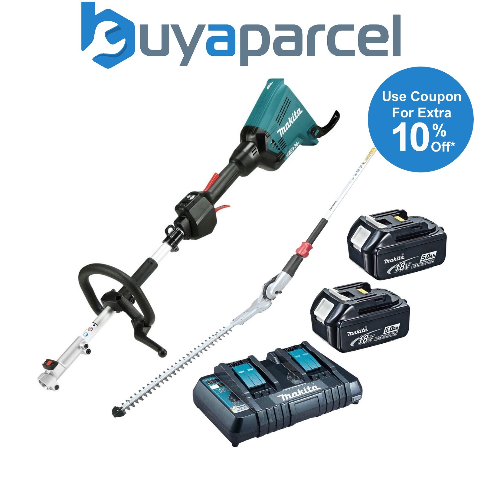 Makita DUX60PT2 Brushless 18v 36v Cordless Split Shaft Multi Tool Hedge Trimmer