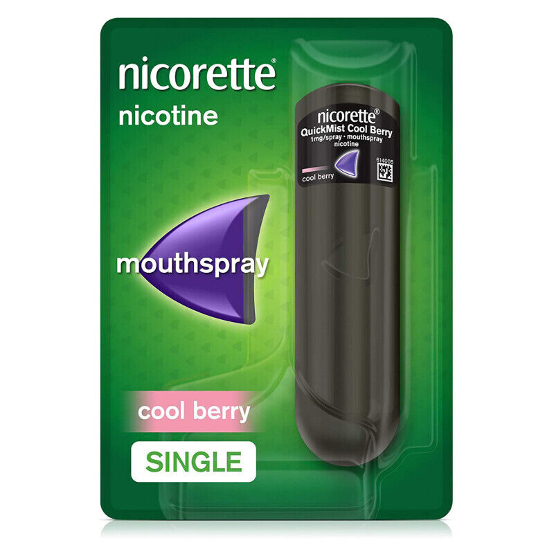 Nicorette Quickmist 1mg Mouthspray Cool Berry 1 Unit Quit Vaping Aid