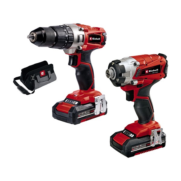 PXC Combi Drill Impact Driver Twin Pack 18V Cordless 2Ah Battery Einhell 4257214