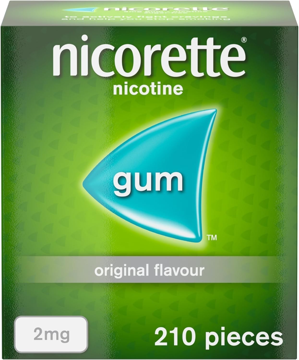 Nicorette 2mg Gum Original Flavour (210 Pieces), Nicotine Gum to Help to Quit C