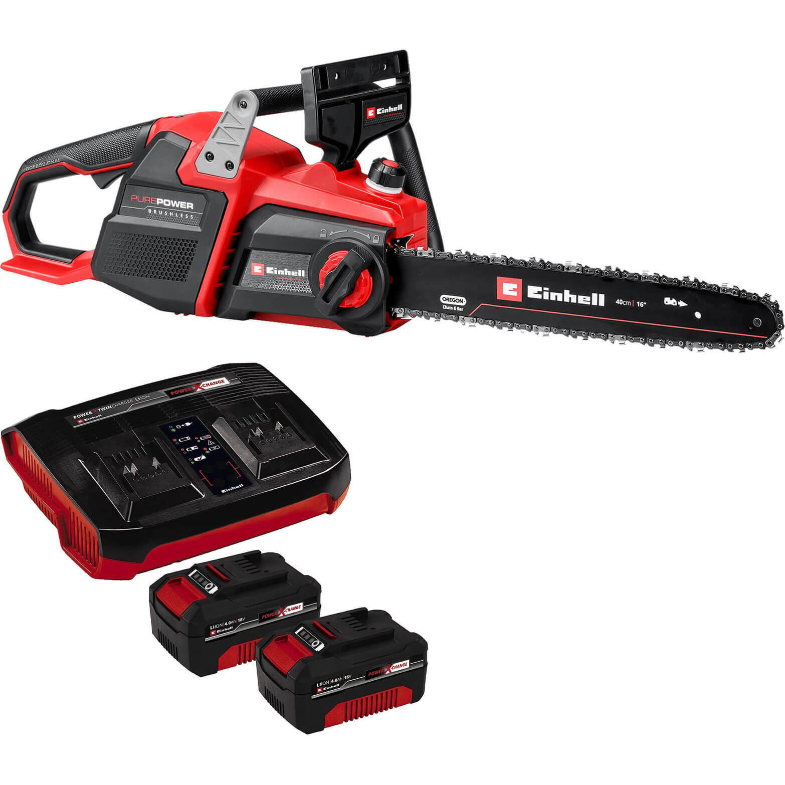 Einhell Professional GP-LC 36/40 Li BL 36v Cordless Brushless Chainsaw 400mm 2 x