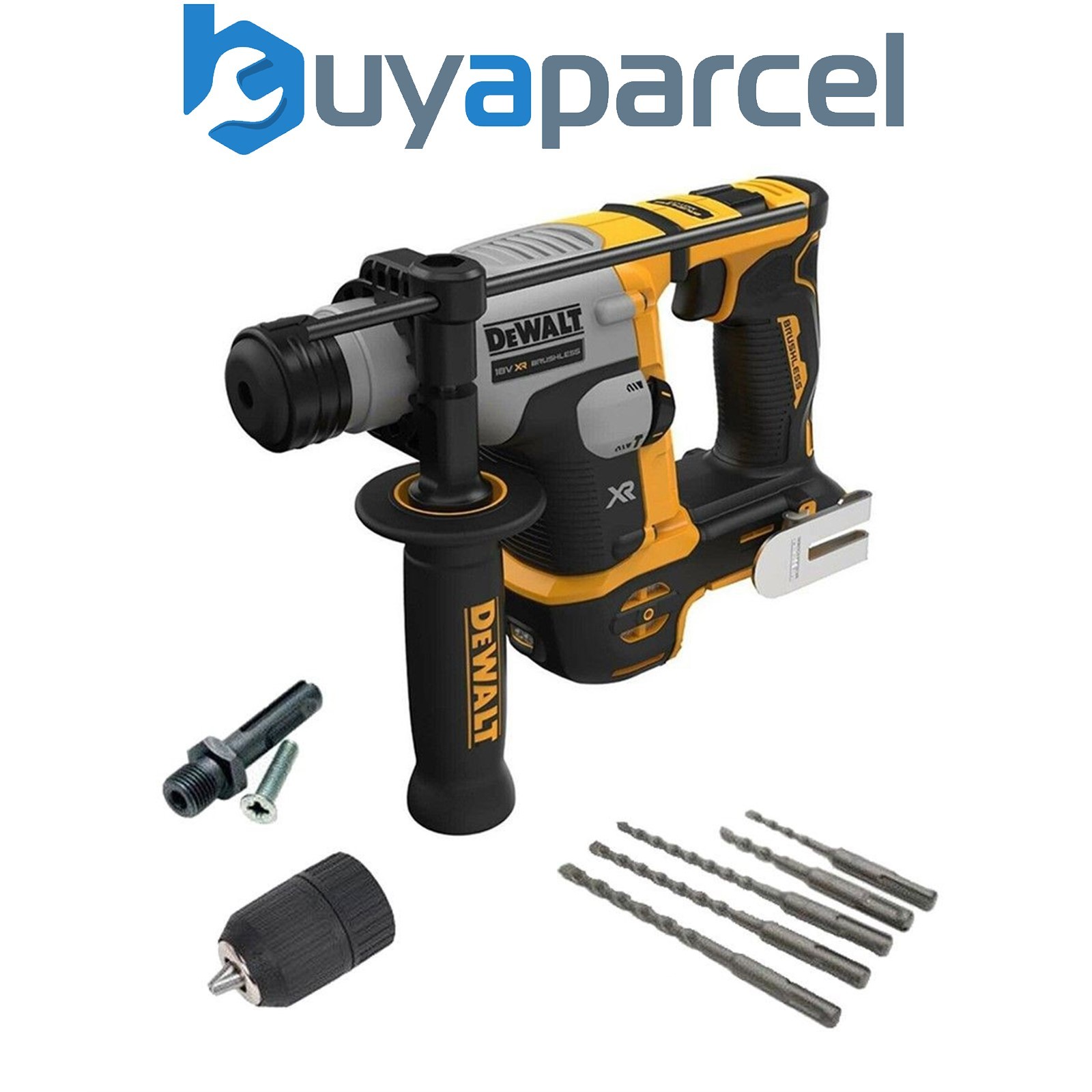 Dewalt DCH172N 18v Ultra Compact Brushless SDS Hammer Drill + Chuck + Bits